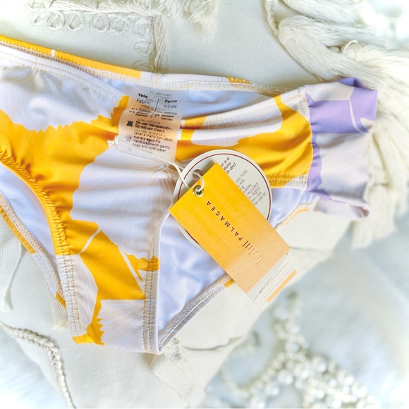 PALMACEA | S | LOTO 22 American Colibria Tangerine Lilac Swim Bikini Bottoms NWT - Picture 1 of 13